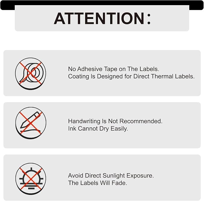 Hehua 1" x 2-1/8" Compatible with DYMO Labelwriter 550 5XL 450 4XL Turbo 30336 with RFID Chip, Return Address Labels, Thermal Barcode FNSKU Labels, Total 5000 Labels/10 Rolls