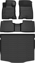Hutisya-Floor Mats & Cargo Liner Set Fit for Ford Escape Hybrid 2020-2025 All Weather Protection Anti-Slip & Durable TPE Full Set Liners Automotive Accessories-Black