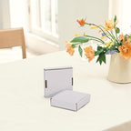HORLIMER 4x4x1 inches Shipping Boxes Set of 50, White Corrugated Cardboard Box Literature Mailer