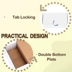 WIFTREY 100 Pack 4.6x2.2x2.2 Small Shipping Boxes for Packing Small Business, White Corrugated Cardboard mailing Box for Shipping