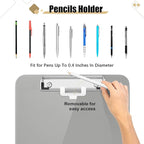 Hongri Plastic Clipboard with Pen Holder, Gray 8.5x11 Letter Size Clip Board for Classroom, Office, Students, Nurses and Women, Low Profile Clip, Size 12.5 x 9 in(Pack of 6)
