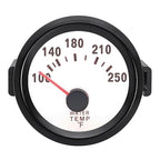 2" Universal Water Temp Gauge, 100-250℉ Blue LED Backlit DC 12V Thermometer Kit for Car/Boat/Truck/Motorcycle