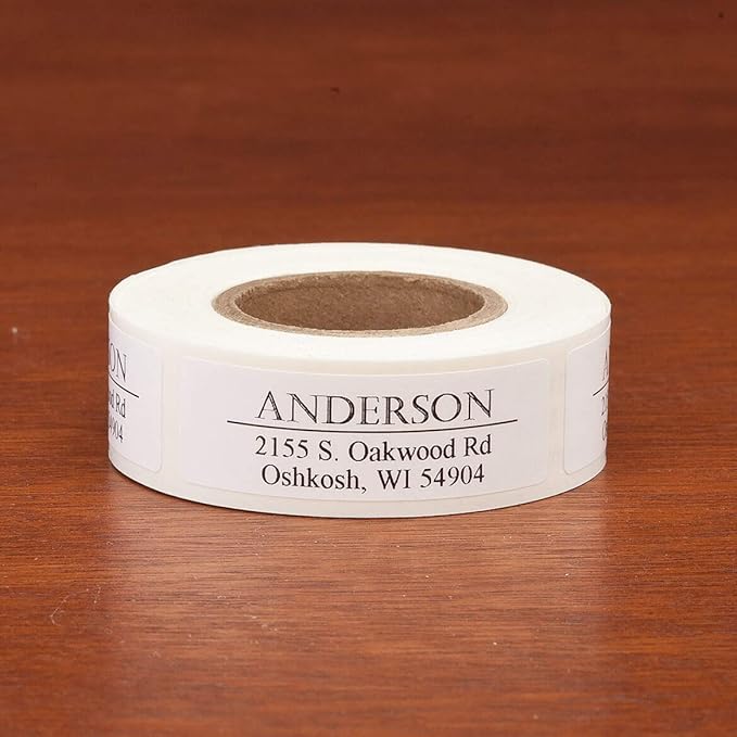 Custom Bold and Centered Address Labels 200, White