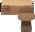 6x5x4 inch Shipping Boxes Pack of 25, Brown Corrugated Cardboard Box Mailer Boxes for Packaging Small Business Shipping，Recyclable Moving Storage Mailing Boxes Bulk Book Literature Gift Giving
