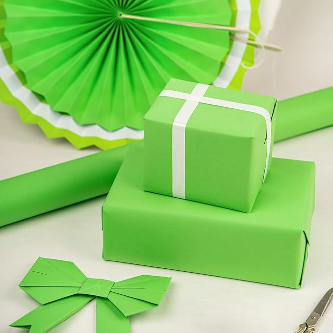 RUSPEPA Light Green Kraft Paper Roll - 12 inches x 100 feet - Natural Recyclable Paper Perfect for Easter Crafts, Art, Small Wrapping, Packing, Postal, Shipping, Dunnage & Parcel
