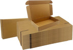 12x7x2 inches Shipping Boxes Bulk 25 Pack Brown, Corrugated Cardboard Box, Mailer Boxes for E-commerce Packaging and Holidays Gift, Small Giving Boxes for Wrapping Mailing Present