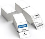 4”x6” Thermal Labels 4000 Labels, Shipping Label Thermal Paper for Thermal Printers Zebra & Rollo (4 Packs of 1000)