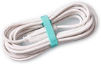 Wrap-It Storage Cinch Straps - 12" (6-Pack) Turquoise - Reusable Cable Organizer and Home Office Organizer Cord Wraps for Appliances