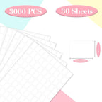 Starboling Color Coding Labels,3000 PCS 1/2" x 3/4" White Rectangular Label,for Garage Sale,Price Tags,File Folder Tabs