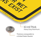 SmartSign-K-2855-EG "Caution - Parking Lot Slippery When Icy Or Wet" Sign | 12" x 18" 3M Engineer Grade Reflective Aluminum