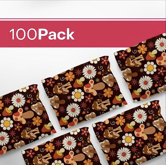 10x13 Poly Mailers – Cottagecore Mushrooms – Waterproof, Tear-Resistant Shipping Bags with Adhesive Seal – 100 Pack – Package Mint