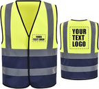 AYKRM 12 colour High visibility viz vest hi vis viz reflective work construction safety vest (XS-8XL)