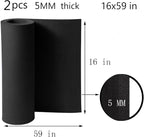 AMZQNART 2Pcs EVA Foam 5mm, Cosplay Foam Roll,16 x 59in Black, Suitable for Large Foam Cosplay Modeling, DIY Projects, Crafts, Ultra High Density 90 kg/m3.