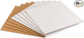 12.5x12.5 inch Corrugated Cardboard Sheets - 12" LP Record Insert Pads for Shipping, Mailing, Packaging, Art Supplies, DIY Crafts, 1/8" Thick Protective Sheets, One-Side White, 50 PCS