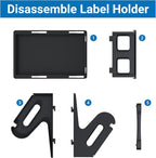 Jiose 4x6 Label Holder - Thermal Label Holder for Rolls and Fan-Fold Labels - Work with Desktop Label Printer (Black)