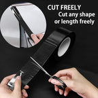 DGSL Car Door Edge Guards Door Sill Protector, 42In x 16.4Ft+2.7In x 33Ft+4In x 16.4Ft 5D Carbon Fiber Car Wrap Film, Vinyl Automotive Wrap Film Anti-Collision Fits for Most Car (Black)