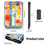Clipboard with Storage Box & Pen Holder,Heavy Duty Clip Boards 8.5x11 for Nursing,High Capacity,School & Office Supplies,Floral Stripes