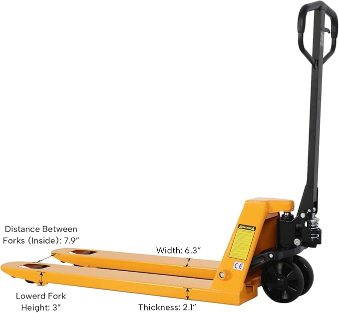 APOLLOLIFT Pallet Jack, Standard Pallet Truck 5500lbs Capacity 48" Lx21 W Forks Duty Manual Pallet Jacks Trucks for Warehouse, Factory