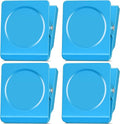 FINDMAG 4 Pack Extra Large Magnetic Clips, 2.2inch Magnetic Christmas Light Clips Heavy Duty, Strong Magnets for School, Kitchen, Locker Accessories, Fridge (Blue)