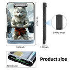 Clipboard with Storage Box & Pen Holder,Heavy Duty Clip Boards 8.5x11 for Nursing,High Capacity,School & Office Supplies,Wolf Fitness