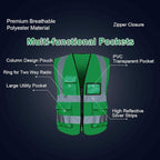 BeautyWill 10/20 Pack Custom Logo Safety Vest,Bulk High Visibility Class 2 Reflective Work Vests