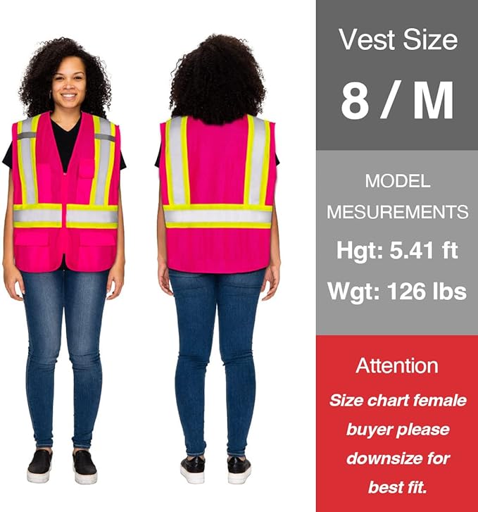 KAYGO Safety Vest with Pockets - High Visibility Reflective Vest ANSI Class 2 Construction Vest