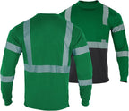 FONIRRA Safety Shirts for Men High Visibility Reflective ANSI Class 2 Hi Vis Construction Work T Shirts Long Sleeve