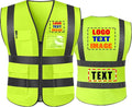 High Visibility Safety Reflective Vest with Pockets and Zipper Construction Hi Vis Work Vest(Neon Yellow 2XL)