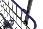 Rolling Laundry Cart with Wheels, Metal Wire Basket, Heavy Duty Utility Cart (Blue)