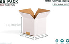 4x4x4 inch Small Shipping Boxes, White Corrugated Cardboard Boxes for E-Commerce, Mailing, Storage, Gifts Wrapping, 25 Pack