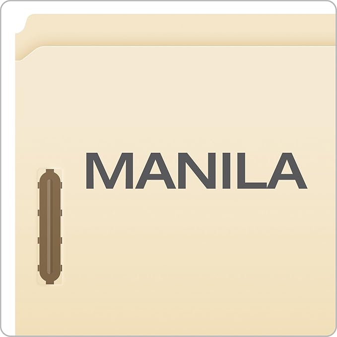 Pendaflex Manila Fastener Folders, Letter Size, 2 Fasteners, Straight Cut, 50/BX (FM212)