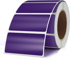 Purple Color Coding Labels 1 × 2 Inches Self-Adhesive Vinyl Rectangle Stickers Waterproof Name Tags Removable Roll for Office School Home 500 PCS