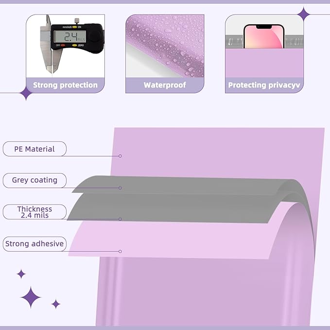 Fuxury Extra Large Poly Mailers 24x36" 25 Pcs, 2.5mil Bulk Shipping Bags for Clothing,Strong Adhesive Shipping Envelopes,XL Heavy Duty Poly Mailing Bag for Business,Light Purple