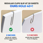 Large Paper Clips, Zomilla 1000pcs 2 Inches Jumbo Paper Clips Silver, Smooth Recyclable Large Paperclips for Office Home School, Stainless Steel Rustproof & Durable Big Paperclip