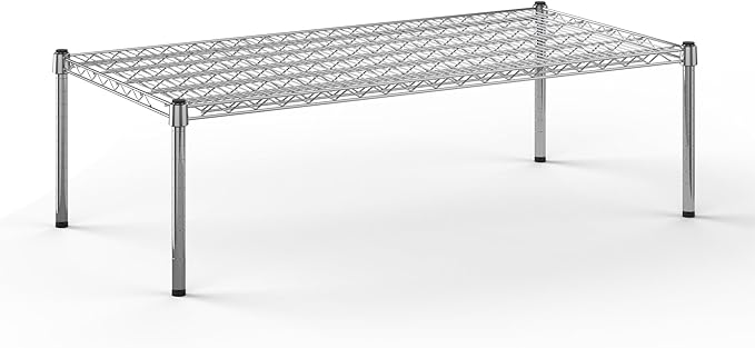 24''W x 48''L x 14''H Chrome Plated Wire Dunnage Rack | Off The Floor Storage