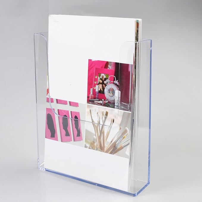 Clear Wall Mount File Display Rack Space Saving Acrylic Document Organizerss for Office School Supplies Office Wall Mounted Paper Tray