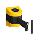Crowd Control Warehouse - CCW Series WMB-220 Magnetic Wall Mount Retractable Belt Barrier - 15 Foot, Black Belt with Yellow ABS Case