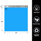POLYSELLS 100 pcs 24x24 Inches Blue Poly Mailers Shipping Envelopes, Strong Adhesive Sealing, Waterproof, and Tear-resistant Postal Mailing Bags for Clothing, Books, and Accessories