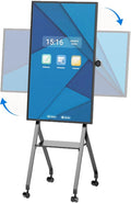 TIBURN Flip Board 55" S2 Smart Board, 4K UHD Smart Whiteboard with TIBURN HQ Eyes S2 Auto Framing Camera, Rotating Adaptive Smart Board, Digital Board for Home and Business with Stand