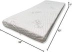 Foamma 12” x 30” x 72” High Density Foam Bunk Mattress, Organic Cotton Cover, Made in USA, Comfortable, CertiPUR-US Certified