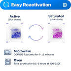 Dry & Dry 1 Gram [1000 Packets] Blue Indicating(Blue to Pink) Silica Gel Packets Desiccants Silica Gel Packets - Rechargeable Silica Packets, Silica Gel, Silica Gel Packs