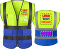 Personalized High Visibility Reflective Safety Vest Custom Your Text Protective Workwear Outdoor Work Vest
