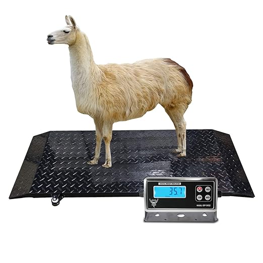 Medium Livestock Scale/Farm Animal Weighing Equipment, Capacity 2000 x 0.2 lb for Sheep, Goat, Alpaca, Pig, etc. Platform 50"x25"