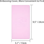 Car Insurance and Registration Holder, 9.5 x 5 Inch PU Leather Vehicle Glove Box Organizer Wallet Case for Insurance Card, Driver License, Paperwork - Pink