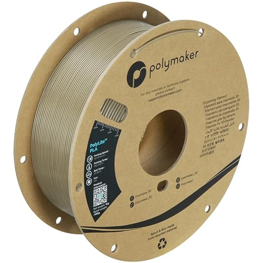 Polymaker PLA Filament, Olive Brown 3D Printing PLA Filament 1.75mm 1kg - PolyLite 3D Printer PLA Filament, Dimensional Accuracy +/- 0.03mm, Compatible with Most 3D Printer, Olive Brown