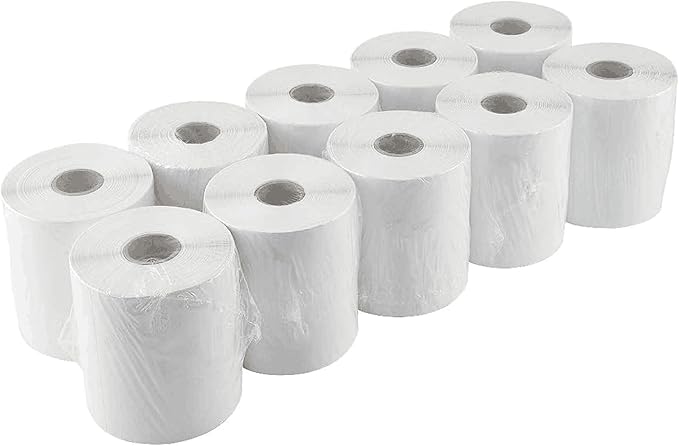 L LIKED 2500 PCS 4"x 6" Thermal Shipping Labels, White Perforated & Strong Adhesive Direct Thermal Labels (250 Labels/Roll), Compatible with Zebra, Rollo, Jadens, Nelko,10 Rolls