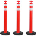 OrangeStar 3-Pack 42" Traffic Cones with Heavy Duty Base & Reflective Collars, Safety Delineators for Road Construction, Parking Lot, Traffic Control
