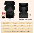 9x6x4 inches Shipping Boxes Set of 25, Small Corrugated Cardboard Box, Literature Mailer, Gift Boxes (Black, 9x6x4)