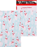 Inspired Mailers - Poly Mailers 6x9-100 Pack - Polar Bears (Blue) - Winter Mailing Envelopes - Small Shipping Bags - Holiday Poly Mailers Bags