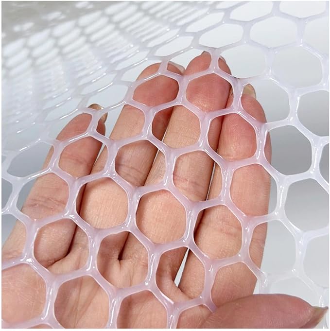 Plastic Wire Mesh Fence, Fencing Chicken Wire Fence with 1.8cm/0.7in Mesh Holes, for Pet Fencing Garden Balcony Grass Protection Farm Crafts(Size:Mesh 0.7in-3.3ft Wx65ft L,Color:White)